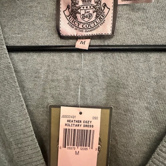 Juicy Couture Sweater Women’s Medium Silk and Cotton Gray Pullover V-Neck NWT - Picture 2 of 4